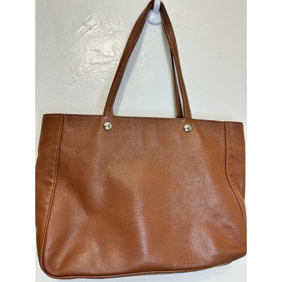 Longchamp Tan Pebbled Leather Tote Bag - Picture 2 of 11